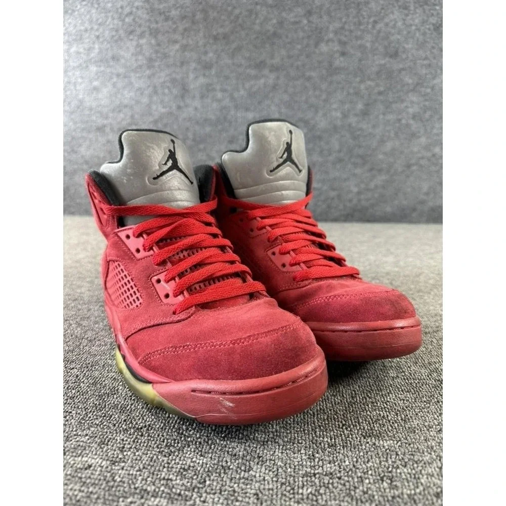 Jordan Air Jordan 5 Retro Red Suede‎ Shoes Mens 9 Basketball Sneakers 136027-602